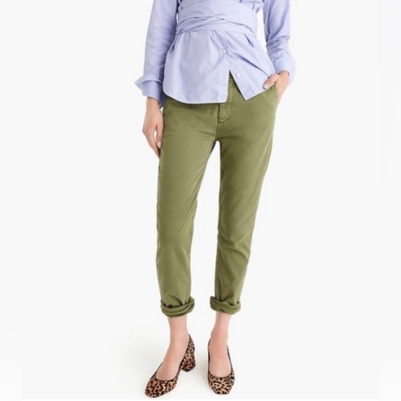 J.Crew Chino Pants Size 8 NWT 100% Cotton Sage Green i341 - Picture 3 of 5